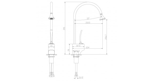 Смеситель lemark soul для кухни lm6002c