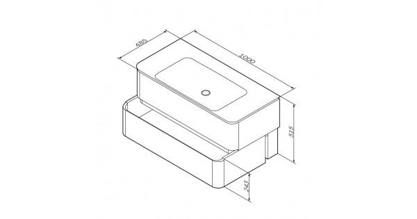 Раковина am pm для тумбы struktura 80 см
