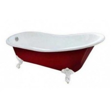 Чугунная ванна Magliezza Gracia Red 170x76 ножки белые