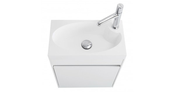 Тумба с раковиной belbagno pietra mini 40 l bianco lucido