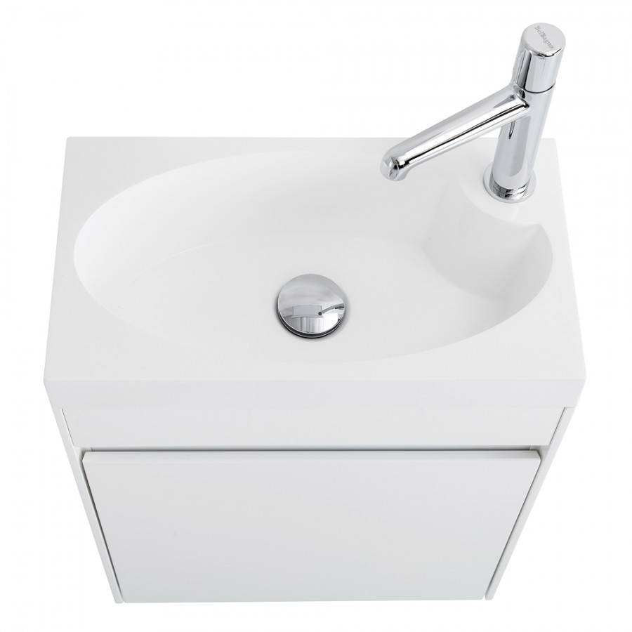 Тумба с раковиной belbagno pietra mini 40 l bianco lucido