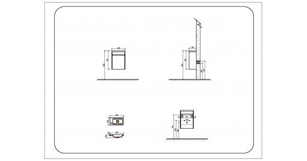 Тумба с раковиной belbagno pietra mini 40 l bianco lucido