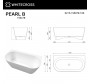 Ванна из искусственного камня Whitecross Pearl B 155x78 белый глянец