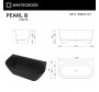 Ванна из искусственного камня Whitecross Pearl B 155x78 черный глянец