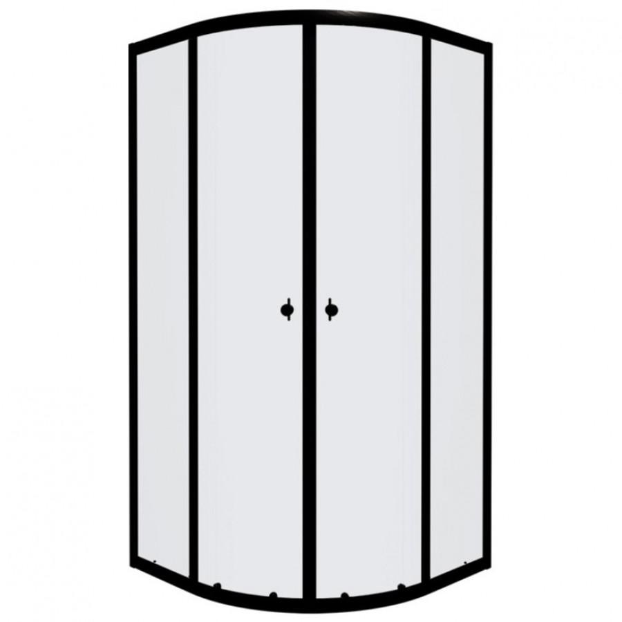 Душевой уголок (ширма) Triton Альфа-Блэк 100х100 стекло прозрачное