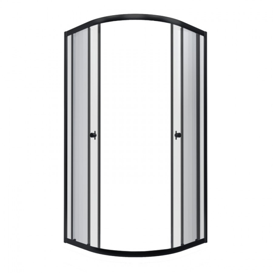 Душевой уголок (ширма) Triton Альфа-Блэк 100х100 стекло прозрачное