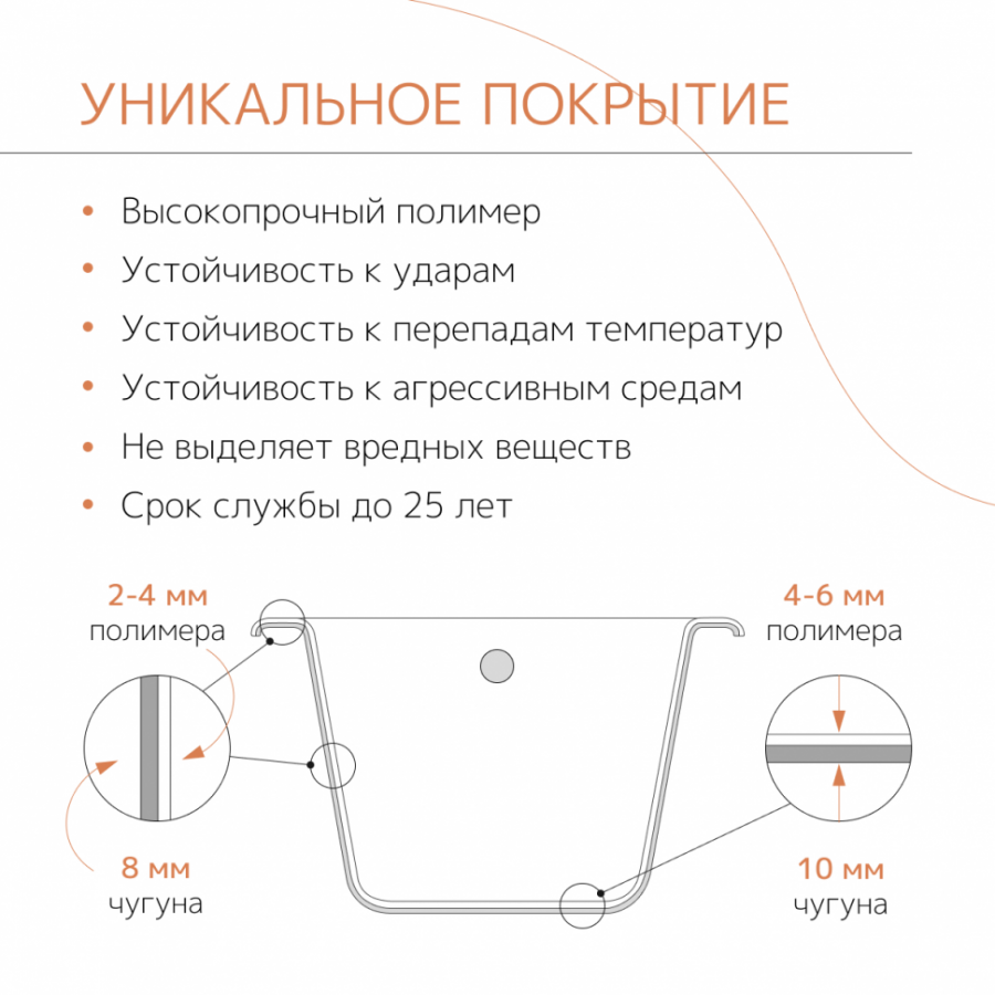 Чугунная ванна Tempra Cadis 140x70