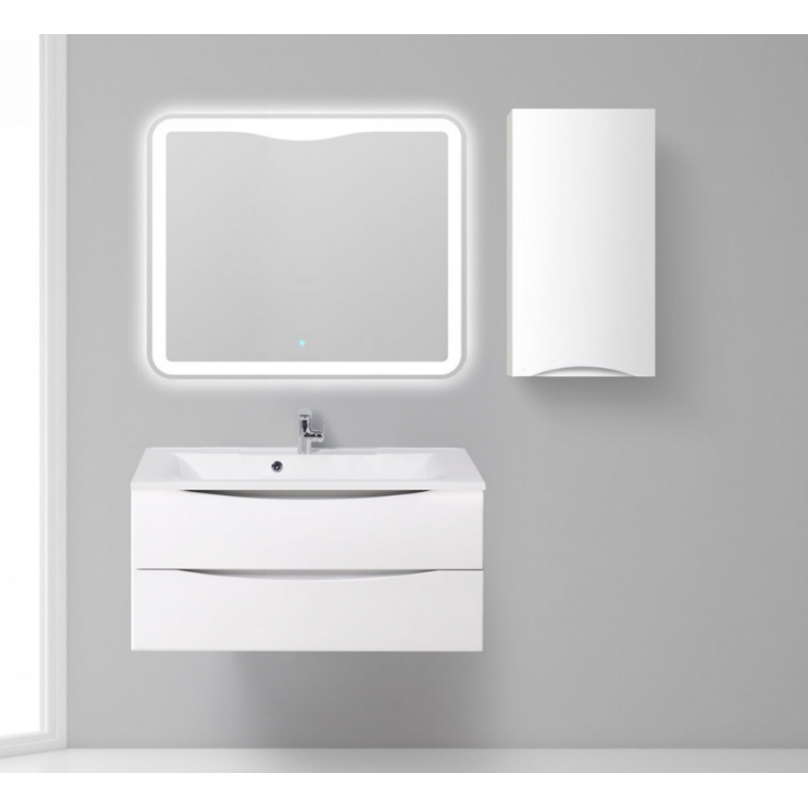 Тумба с раковиной belbagno marino 75 bianco lucido