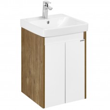Тумба с раковиной АКВАТОН Сканди Doors 45 1A2787K0SDZ90 белый/дуб рустикальный