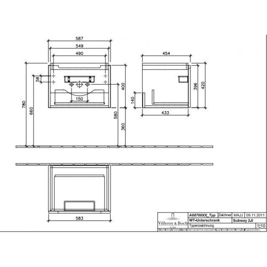 Villeroy boch subway тумба