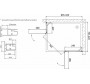 Душевой уголок Vegas Glass AFA-F 90*80 09 01 R профиль золото, стекло прозрачное