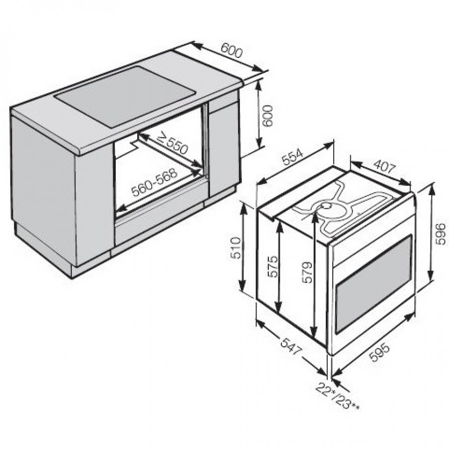 духовой шкаф встроенный на 600