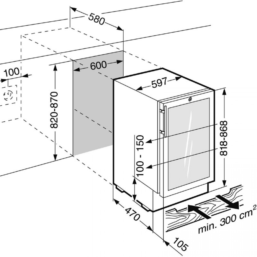 Встраиваемый винный шкаф liebherr uwtes 1672