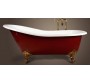 Чугунная ванна Magliezza Gracia Red 170x76 ножки хром
