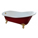 Чугунная ванна Magliezza Gracia Red 170x76 ножки хром