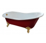 Чугунная ванна Magliezza Gracia Red 170x76 ножки хром
