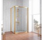 Душевой уголок Vegas Glass ZP+ZPV 100*80 09 01 профиль золото, стекло прозрачное