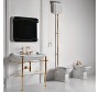 Крышка-сиденье Kerasan Waldorf 418701 белая, с микролифтом, петли золото