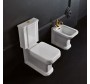 Крышка-сиденье Kerasan Waldorf 418701 белая, с микролифтом, петли золото