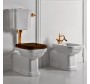 Крышка-сиденье Kerasan Waldorf 418740 орех, с микролифтом, петли золото