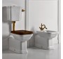 Крышка-сиденье Kerasan Waldorf 418640 орех, с микролифтом, петли бронза