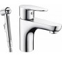 Смеситель Wasserkraft Leine 3508 для раковины с гигиеническим душем