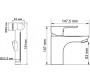 Смеситель Wasserkraft Leine 3508 для раковины с гигиеническим душем