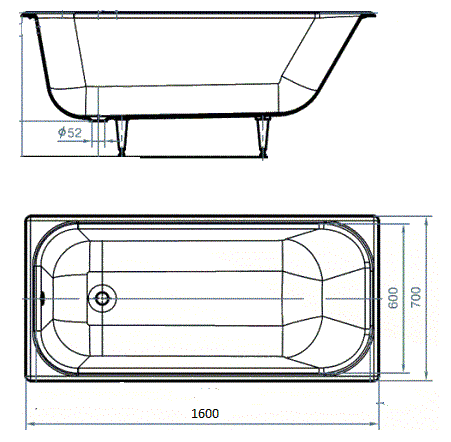 Ванна чугунная Byon B13 x70x42 см (арт. V) купить в Москве в интернет-магазине onskemal.ru